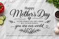 Mothers Day Glass Cutting Board
